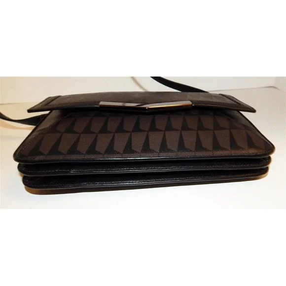 Times Arrow Gray Black Leather Crossbody‎ Bag $550rt - Picture 5 of 7